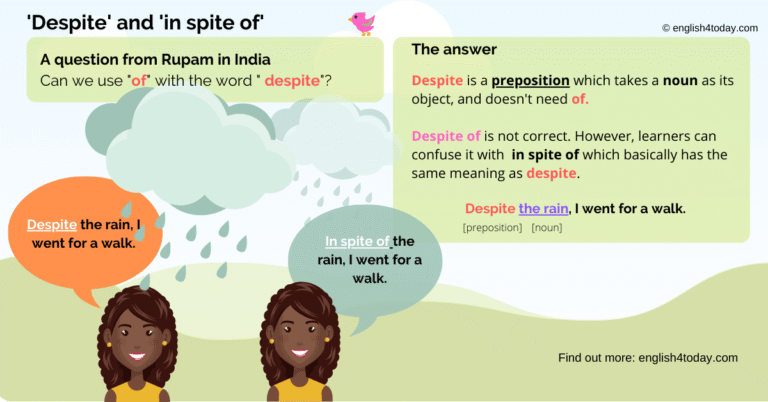 Read more about the article Despite in spite of